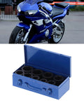 Top Tier 9PC Deep Impact Socket Set With 6 Point Grip For Heavy Duty Auto Repair Jobs That Won`t Slip Or Rust And Get The Job Done Right Away Today, blue metal case, 9 sockets