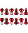 Red Mountain Bike Brake Disc Rotor Bolts Beefy Stainless T25 Steel Six Bolt Hardware For 140mm 160mm 180mm 203mm Rotors