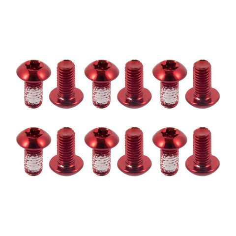 Red Mountain Bike Brake Disc Rotor Bolts Beefy Stainless T25 Steel Six Bolt Hardware For 140mm 160mm 180mm 203mm Rotors