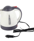 Heavy Duty 1000 Ml Car Kettle Built For Road Warriors Fast Boiling 24V Water Heater With Auto Shut Off Safety System Stainless Build Great For Truckers Getting A Darn Good Cup On Weekend Drives view with power cord