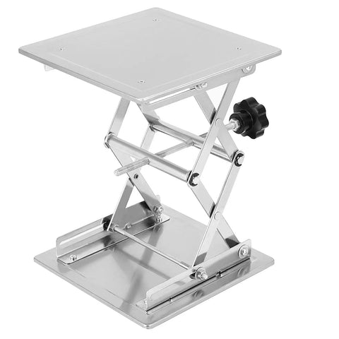 2 Pack 8 Inch Lab Jack Scissor Stand Made From Stainless Steel Sturdy Lab Lift Table Platform Expandable Height Range 85mm To 280mm