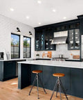 Sharp 4 Pack LED Recessed Lighting With Multidirectional Focusing And Heavy Duty Waterproof Connectors For Any Workshop Space That Gonna Keep Your Area Lit Smoothly Without Skipping A Beat At 35W in a modern kitchen setting.