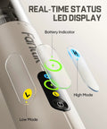 Slim V10 Ultra Cordless Car Vacuum LED display showing battery indicator, high and low modes.