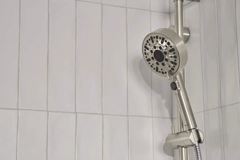 Precept Slide Bar With Brushed Nickel Finish, Easy Dial To Switch Hand Shower Spray Settings, Pause Feature For Trickle Flow