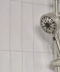 Precept Slide Bar With Brushed Nickel Finish, Easy Dial To Switch Hand Shower Spray Settings in modern bathroom
