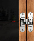 Stainless Steel Folding Door Invisible Hinge 180 Degree Casement Adjustable Hidden Cross Hinge for 1000mm Door Installation
