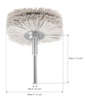 3 Pack Nylon Abrasive Wheel Brush Filament Set With 320 400 600 Grit For Rust Removal, 83mm diameter, 6mm threaded shank