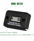 Vibration Hour Meter With IP68 Waterproof Case, Wireless Operation And Maintenance Reminder For Gas And Diesel Engines, Tracks Total Hours With Easy Install LCD Readout, Built For Harsh Environments, black LCD unit