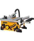 Professional Eight Inch Dust Free Wood Circular Saw Packs Badass 1500W Power For Slicing Through Lumber Fast While Keeping Your Workbench Totally Dust Free, side view.