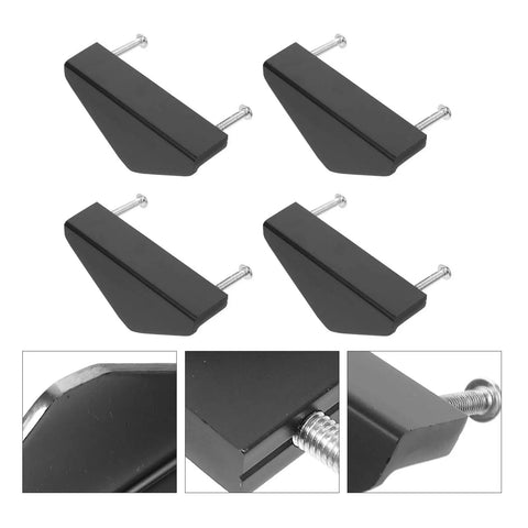 Triangle Cabinet Pulls Set Of 4 Black Aluminum Drawer Handles 64 Mm Center To Center Mounting shown in detail angles