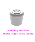 Non Slip Chair Leg Caps Rubber Floor Protectors Round White Set Of 16 Seven Eighths Inch Inner Diameter Thickened Bottom And Sides