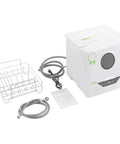 Slick Compact Countertop Dishwasher With Four Fast Wash Cycles And Chill Noise Level To Blast Dirty Dishes For Household Crews And Small Apartment Sets with accessories.