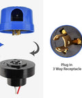 Outdoor Dusk To Dawn Photocell Sensor Receptacle Set With Base Twist Lock Auto On Off Photo Control For LED Lighting