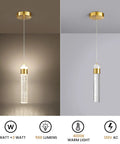 Gold Crystal Pendant Light For Kitchen Island, 4000K LED Modern Adjustable Chandelier, Hanging Bubble Pendant Fixture