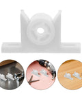 White Plastic Cabinet Door Ball Catches With Screws, 30 Pack, Smooth Safe To Touch Closure For Closets And Cabinets, Silent, Durable