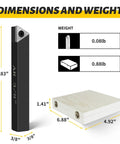 HAowosi 5-set metal lathe cutting tools kit: black tool holder with 3/8-inch carbide bits and white storage box.