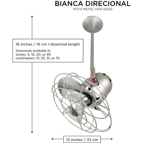 Bianca Directional Indoor Ceiling Fan Polished Copper Finish Packs Hella Quiet Motor Power and Top Notch Airflow with metal fan head.