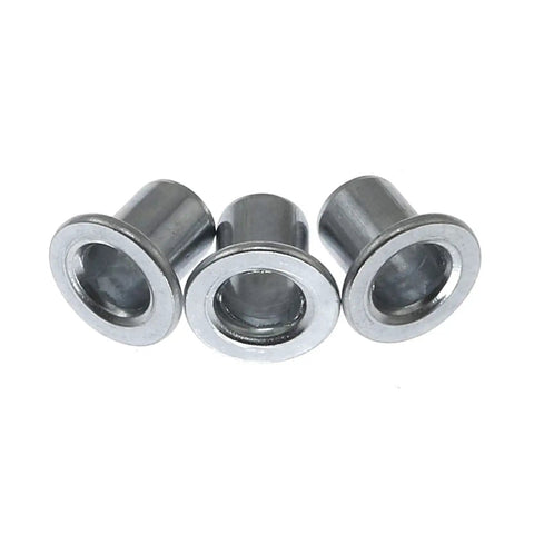 Three pieces of 20 Pieces Inline Skate Axle Spacers and Wheel Bearing Spacer Set With Side Plugs and Shaft Gaskets, Durable Alloy Construction