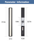 Dimensions of Dope Outdoor Wall Light 20W LED Exterior Fixture, 31.5 Inch IP65 Waterproof Sconce, Warm White 3000K, Sand Black Iron Backplate