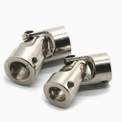 Heavy Duty Metal Cardan Joint Shaft Coupler For RC Boat And Car Motor Connectors Universal Gimbal Connector, close-up view.