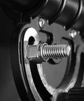 Close-up of Top Shelf M6 X 1.0mm Nylon Insert Hex Lock Nuts 50 Piece Bulk With Rust Proof 304 Stainless Steel on a machine.