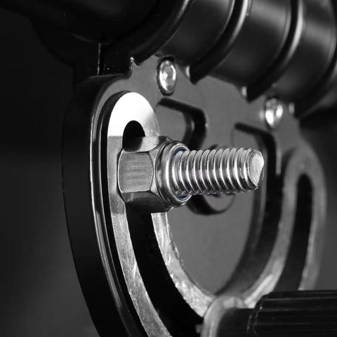 Close-up of Top Shelf M6 X 1.0mm Nylon Insert Hex Lock Nuts 50 Piece Bulk With Rust Proof 304 Stainless Steel on a machine.
