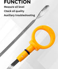 Dodge Challenger Charger Magnum 3.5L V6 Engine Oil Dipstick Replacement with yellow handle shown close-up.