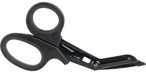 7.25 Inch Trauma Shears Black Stainless Steel Safety Scissors For Med Pros Paramedics Premium Grade Sharp Edge With Clothing Lift Lip
