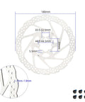 Stainless Steel Bicycle Brake Rotors 140mm 160mm 180mm, 2 Pack With 12 T25 M5x10 Screws, Ideal For MTB BMX And Road Bikes