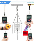 Digital Force Gauge 500 N Push Pull Tester Portable Force Meter With Units N Lb Kg Oz For Electronics Construction Hardware Fishing Gear And Load Testing Workhorse, shown in use