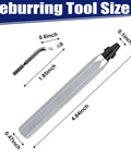 Product size dimensions of Kick Some Major Butt With This Sweet 3D Printing Deburring Tool Kit featuring 11 HSS swivel blades.