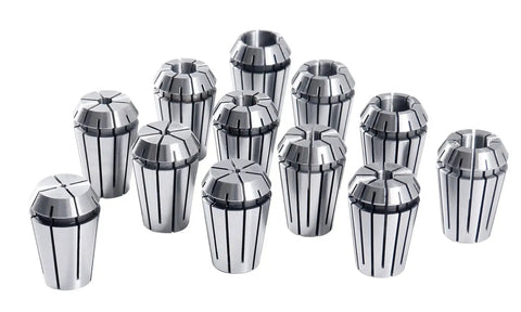 12 Piece ER 20 Collet Set With Sizes From 1/16 Inch To 1/2 Inch In A Tough Aluminum Box, Precision Machining For Tight Grips