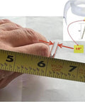 Angled Slide In Clear Vinyl Framed Shower Door Drip Sweep 36 Inch Long No Fuss Channel Insertion with measurement detail