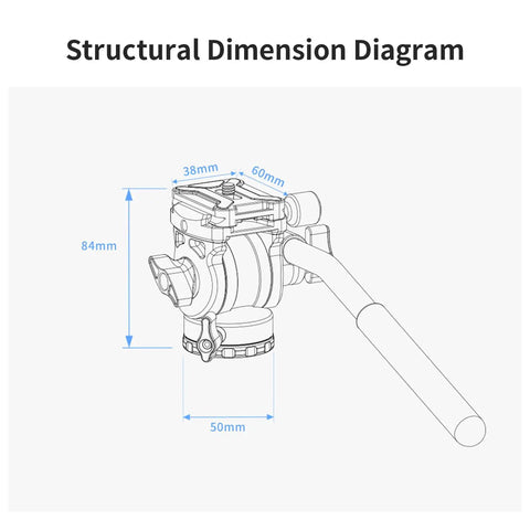 Diagram of Fluid Tripod Head TH10 for Seestar Telescope, showing structural dimensions for polar alignment use.