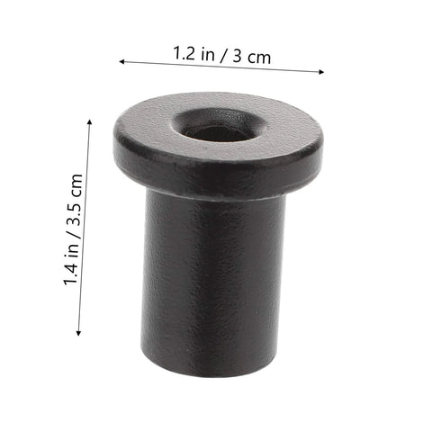 Five Piece Sliding Barn Door Track Spacers Set Heavy Duty Connection Hardware For Smooth Operation Black Flat Track Spacers For Wall Mounting Reliable Support For Barn Doors, shown in close-up view with dimensions.