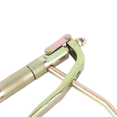 Close-up of metal couplers from 7 Piece Grease Tool Nozzle Kit With Heavy Duty Metal Couplers And 230mm And 400mm Hoses For Air Compressors
