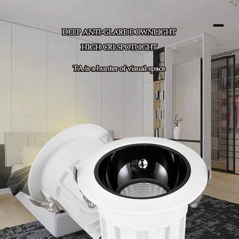 Zero Fuss 10 Pack Recessed LED Ceiling Light Kit Featuring Sleek Aluminum Glare Free Trim And Drop In Housing For Top Tier Heat Dissipation and Smooth Home Downlight Makeover in stylish indoor setting.