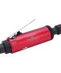 Badass Stainless Steel Air Die Grinder 90 Psi Pneumatic Tool with adjustable speed, red finish for precision metal work.