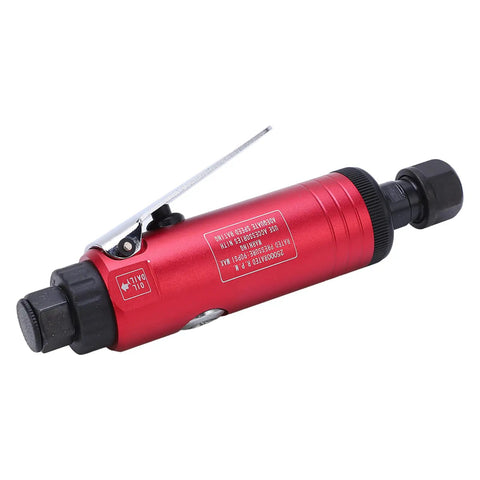 Shop Rated 25000Rpm Straight Pneumatic Air Die Grinder Featuring Precision 3Mm And 6Mm Collets view showing red metal housing and trigger.
