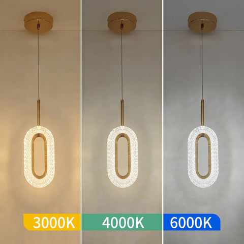 Gold Modern Ring Crystal Chandelier Two Piece Set With LED Tri Color Dimmable Lights for Kitchen Island and Dining Room