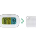 Wireless Temp Station With Outdoor Sensor And Tri Color LCD For Real Time Indoor And Outdoor Temp Readouts In Fahrenheit Or Celsius, Humidity Tracking, 12 Hour Time And Date Stamp, And A 330 Ft Transmission Range.