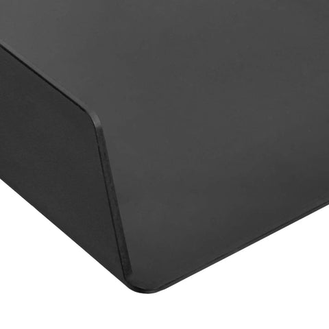 Rectangular Desk Organizer Letter Size Document Tray Two Pack Black Heavy Duty Plastic Stacking Caddy Keeping Office Files Tidy With A Hasslefree Setup And Zero Paper Stress
