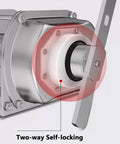 Close-up of two-way self-locking brake on Stainless Steel Hand Winch With Two Way Self Locking Manual Crank and 360 Degree Rotatable Handle