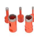 Top Notch 11 Piece Hole Saw Kit For Ceramic Tile And Marble Drilling With M14 Shanks For Precise Granite Holes That Make Your DIY Projects Look Totally Sick And Super Efficient. Orange diamond hole saw bits for tile and marble