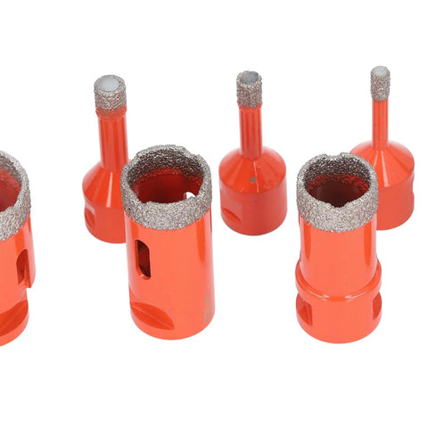 Top Notch 11 Piece Hole Saw Kit For Ceramic Tile And Marble Drilling With M14 Shanks For Precise Granite Holes That Make Your DIY Projects Look Totally Sick And Super Efficient. Orange diamond hole saw bits for tile and marble
