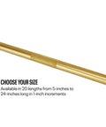 Beefed Up Heavy Duty Aluminum Tie Rod Sleeve Seven Eighths Inch OD Ten Inch Long 6061T6 Anodized Adjustable Tube, gold finish
