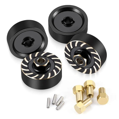Beefy Brass RC Wheel Weights Set 68g Each 4 Piece Upgrade Kit For 1 By 18 Scale TRX4M Bronco Defender K10 F150 RC Crawlers