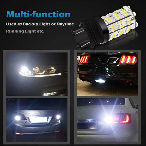 Multi-function 3157 3156 4114 DRL LED Bulbs Pack Of 2, 60-LED 3528-SMD Xenon White car lights usage example