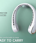 Neck Fan Portable Personal Fan With 360 Degree Cooling 3 Speed Settings 4000mAh Quick Charge Long Battery Life Non Slip