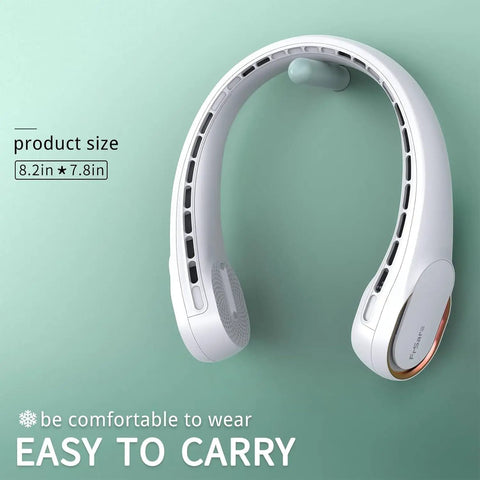 Neck Fan Portable Personal Fan With 360 Degree Cooling 3 Speed Settings 4000mAh Quick Charge Long Battery Life Non Slip